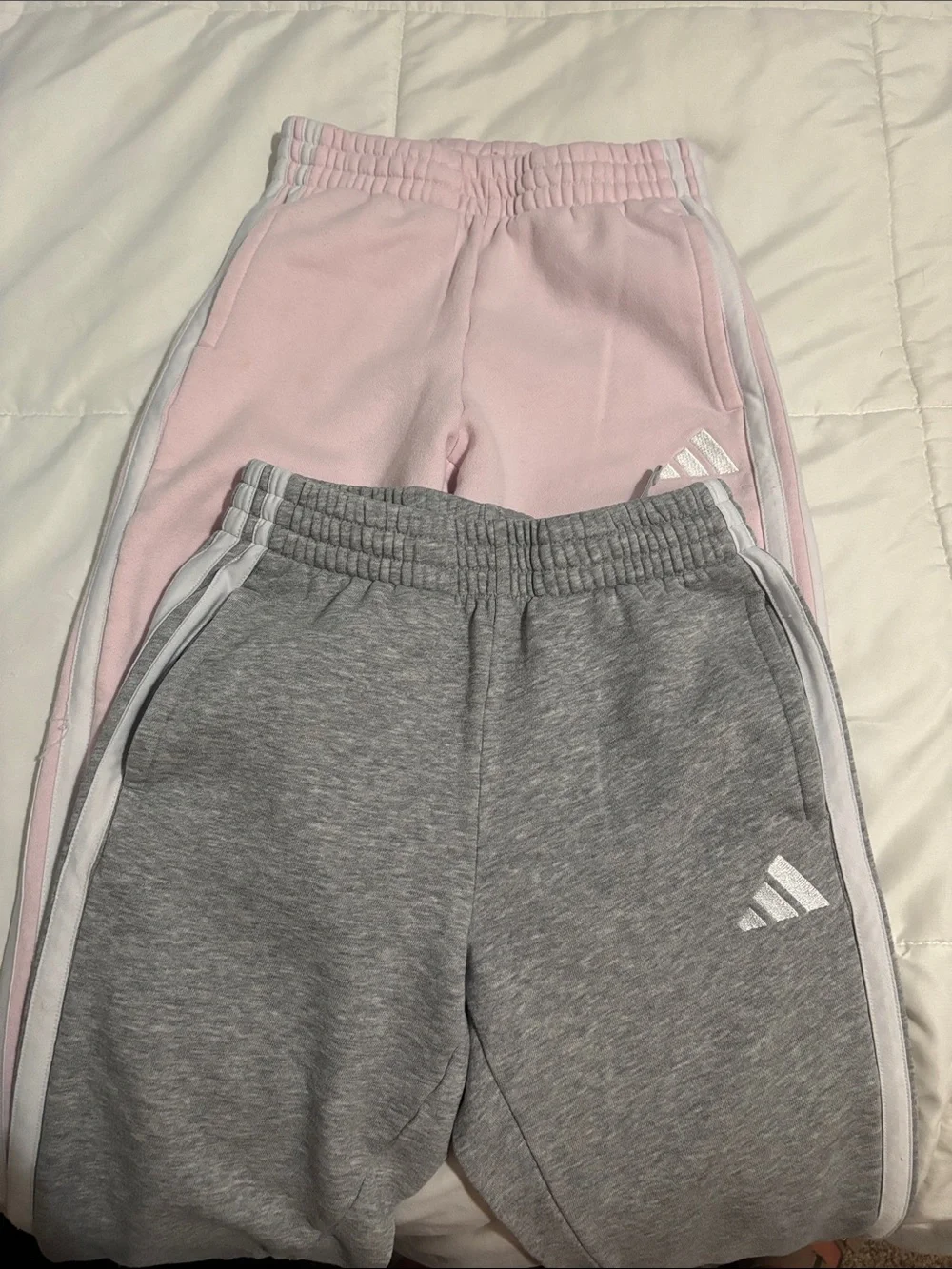 adidas Kids Sweatpants Set in Pink and Gray